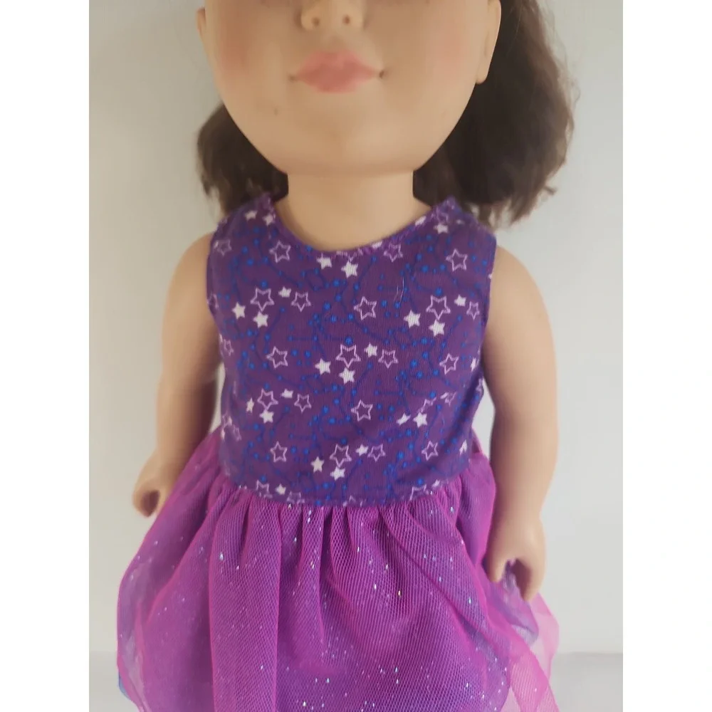 My Life Doll 2013 Brown Wavy Hair With Purple Star Dress Has  Blemishes‎ Photos
